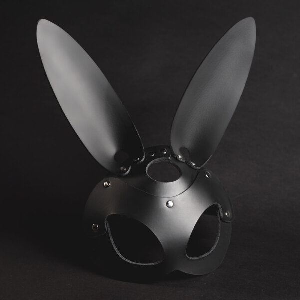 Black leather Bunny mask